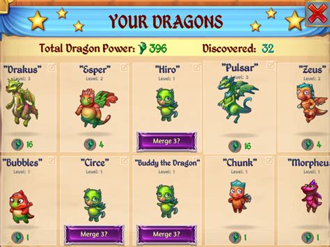 Merge dragons items